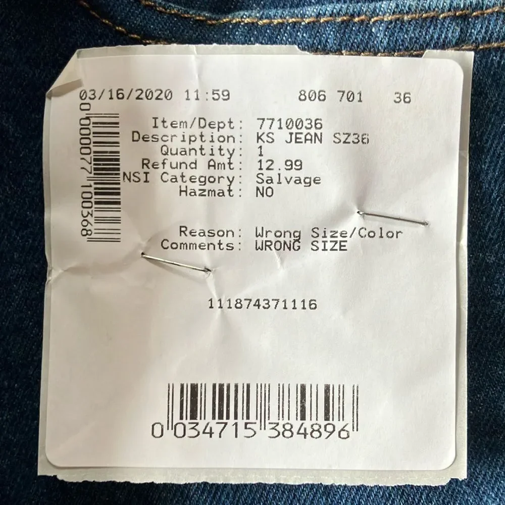 Kirkland Signature Blue Straight Jeans Classic Fit